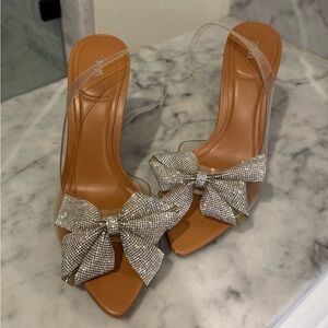 Zara Embellished Bow Heels size 38